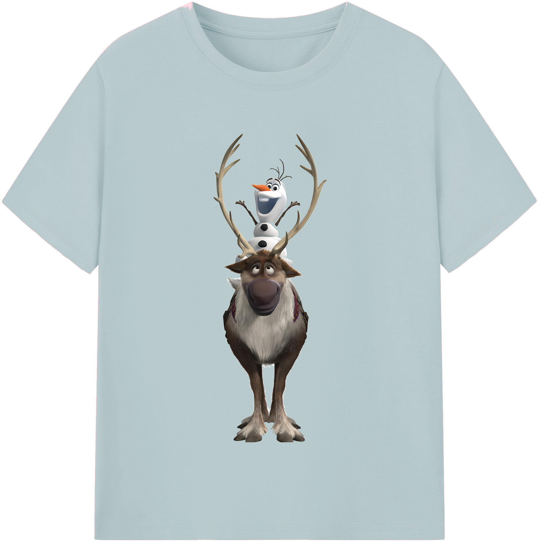 （画像用） アナと雪の女王 アンナ エルサ Frozen Anna Elsa 綿100％半袖Tシャツ（フロントプリント）